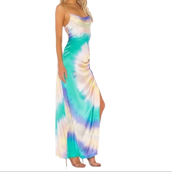 Retrofete  Marelene  silk tie dye maxi dress - Picture 2 of 4